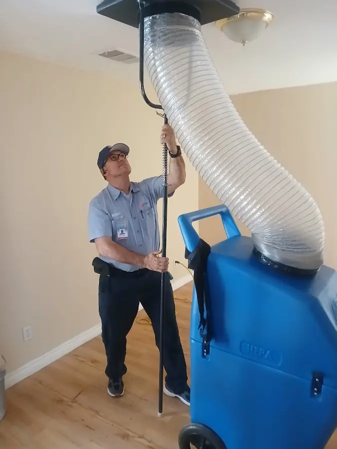 Mini Split Installation technician using HEPA equipment in Bernalillo